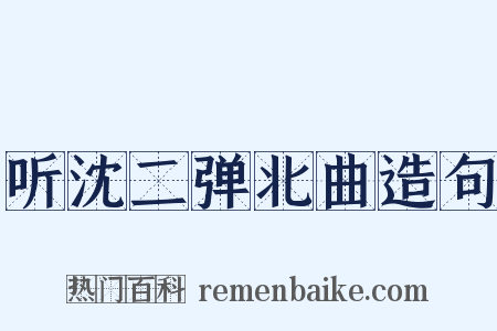 听沈二弹北曲造句是什么意思的图片